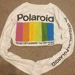 Super crop polaroid long sleeve